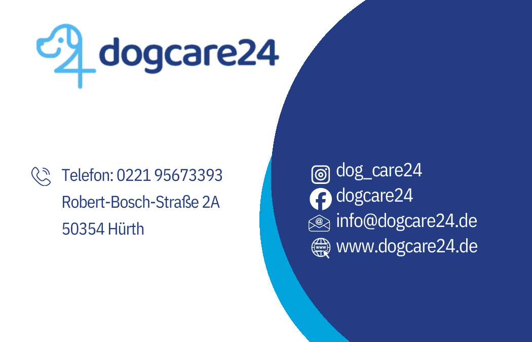 Dogcare24 Versichertenkarte, Vorderseite mit Kontaktdaten