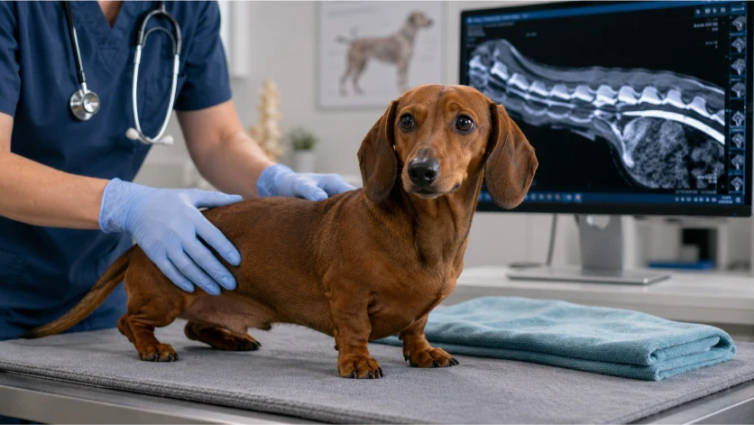 Bandscheibenvorfall-OP beim Hund: Kosten, Diagnostik & Versicherung