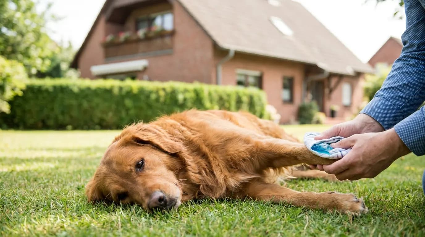 Wespenstich beim Hund: Erste Hilfe und wann es ein Notfall wird