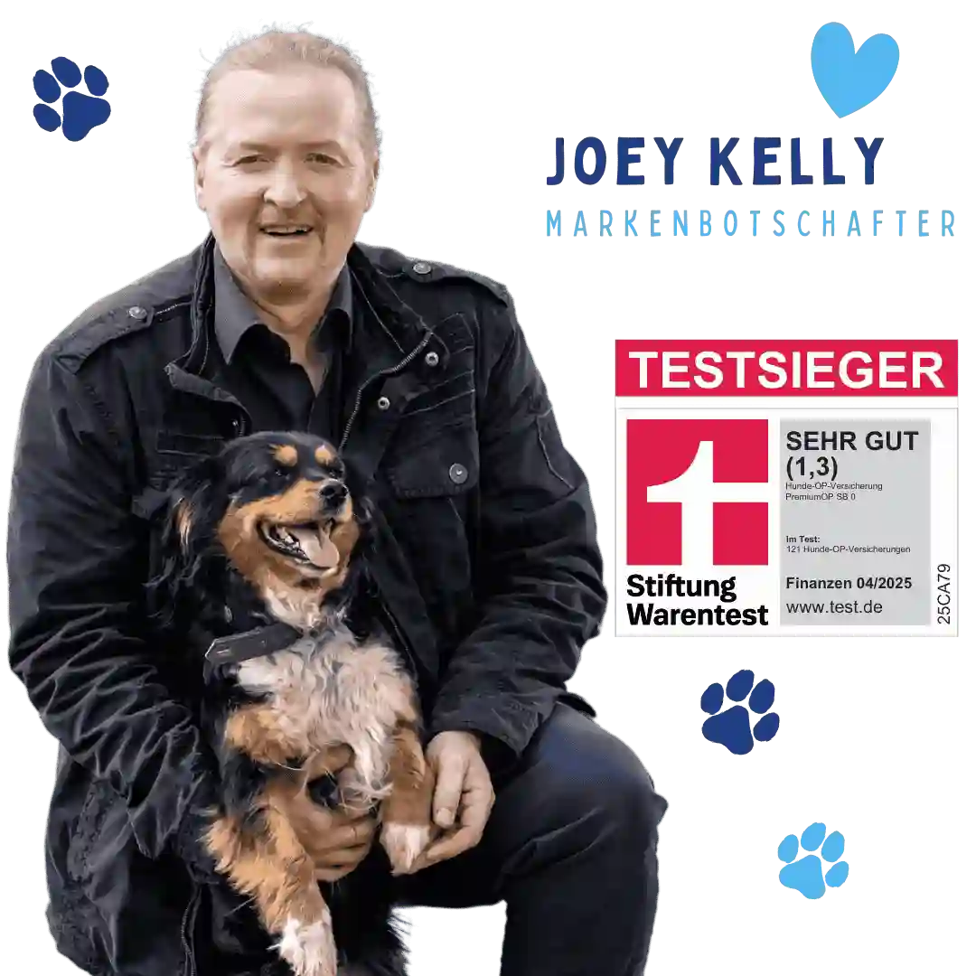 Joey Kelly vertraut auf die Hundekrankenversicherung von Barmenia über Dogcare24