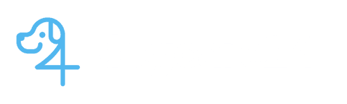 dogcare24 Logo dunkelblau mit hellblauen hundeicon