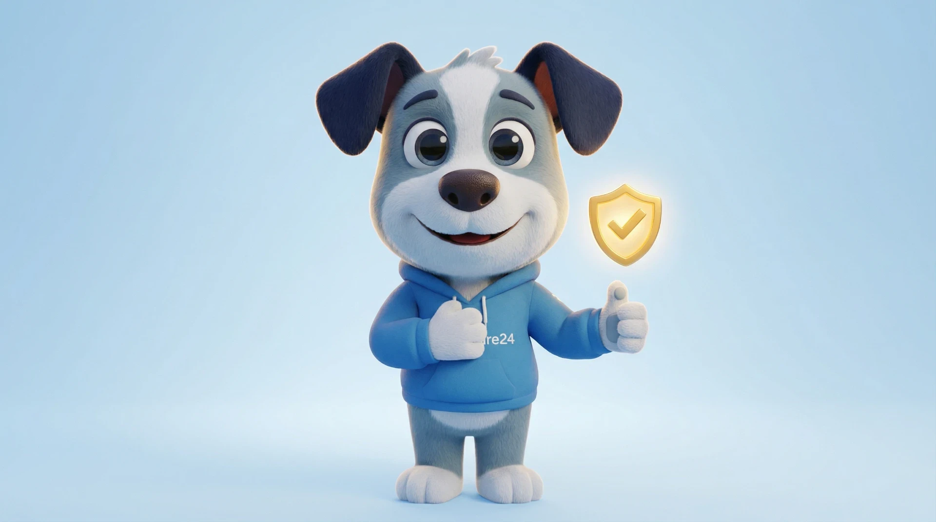 Hand halten von Hund